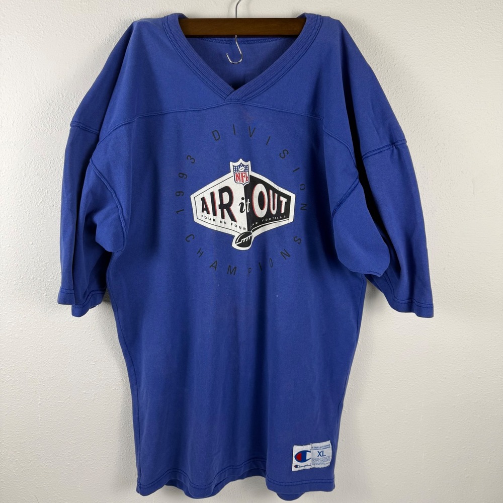 Vintage‎ Champion NFL Air it Out 1993 Division Champions Football T Shirt XL